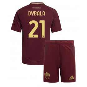 Dětské fotbalový komplet AS Roma Paulo Dybala #21 Domácí košile 2024-25 Krátkým Rukávem